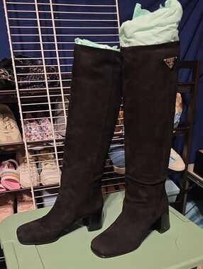 Prada Calzature Donna Camoscio knee high boots